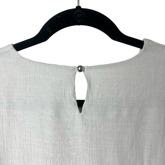 Koibito Misaki Japanese Designer 3/4 Sleeve Blouse Flowy Light Tan - Picture 4 of 7